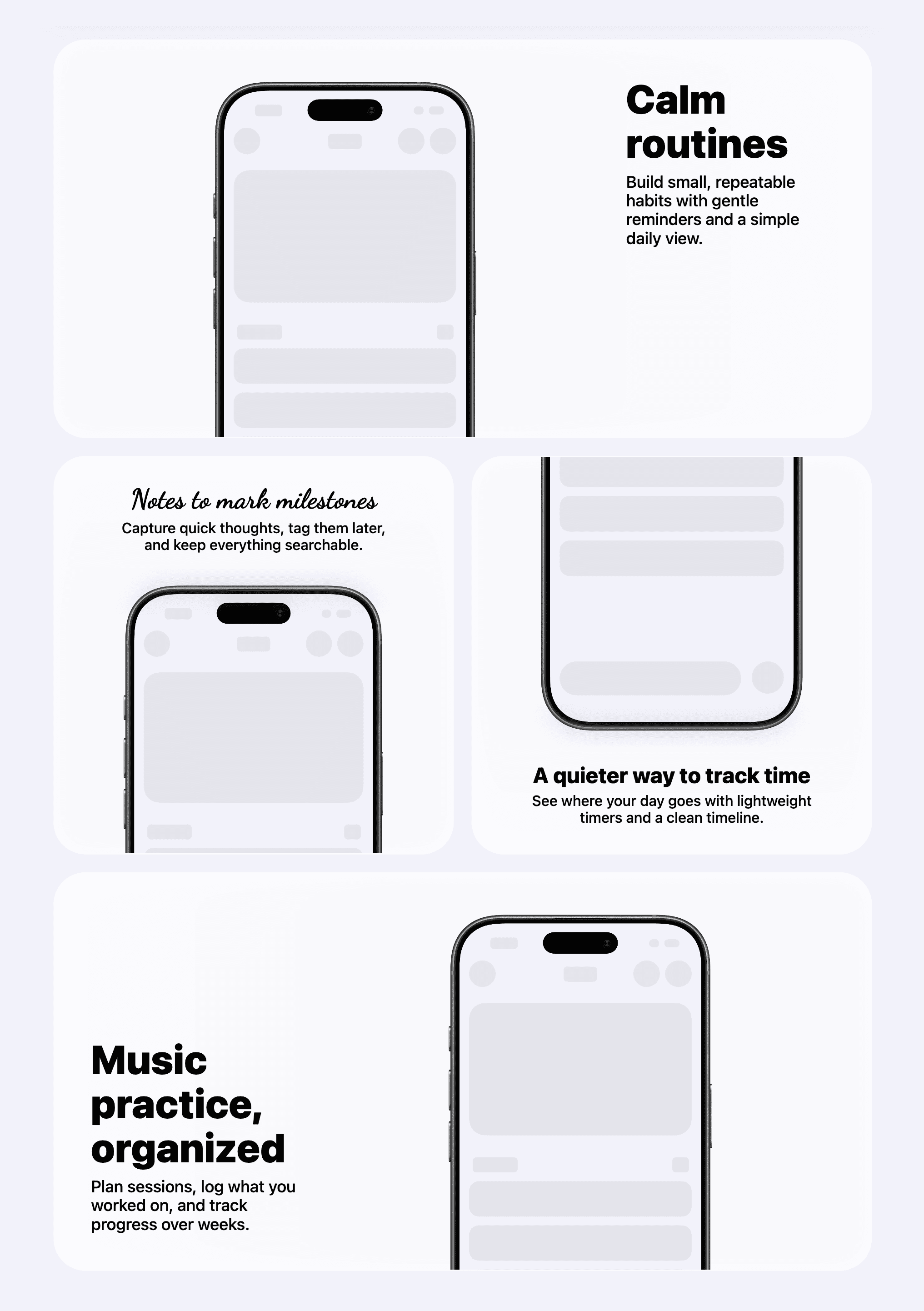 Preview of the card grid template number one