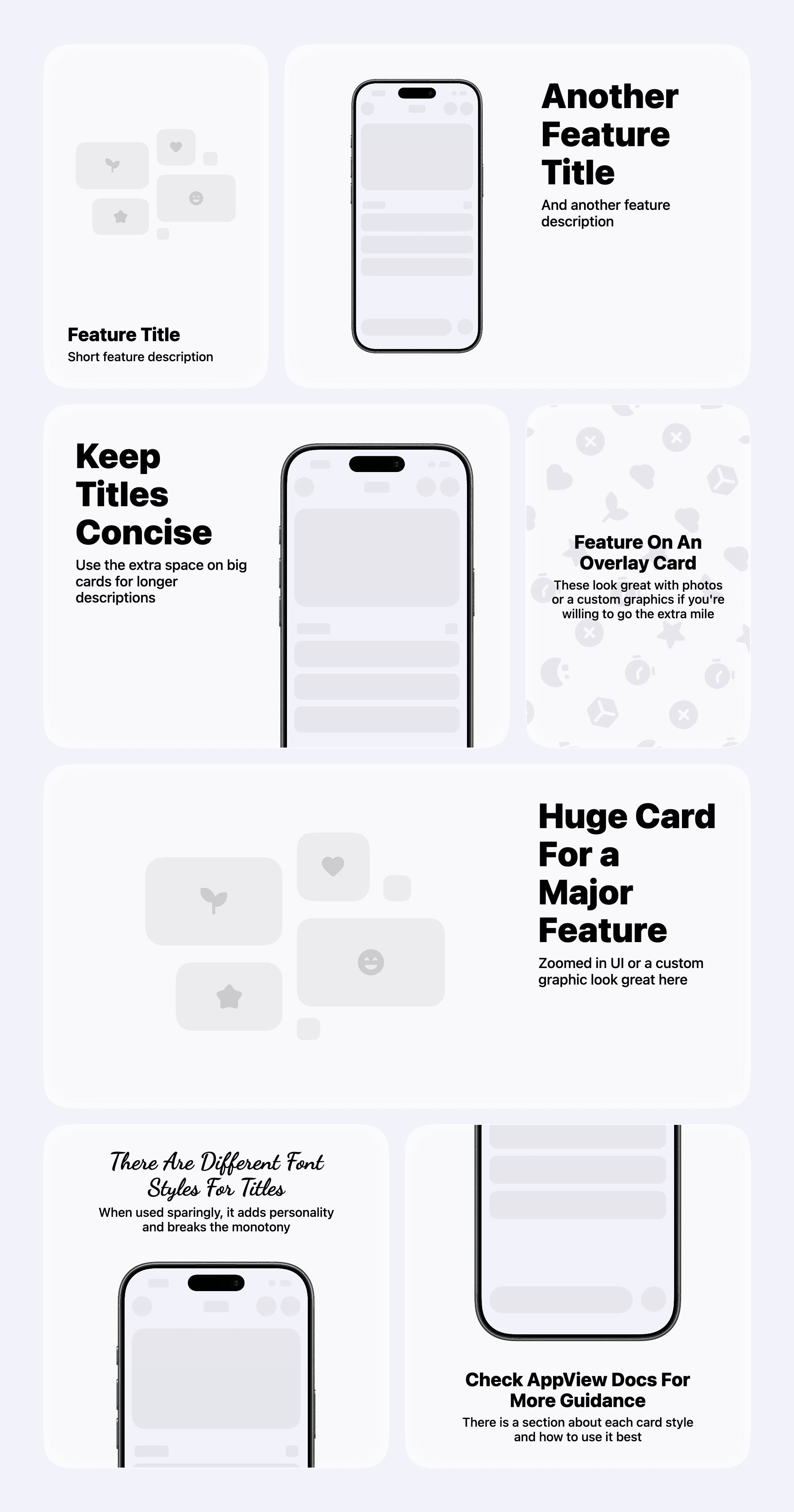 Preview of the card grid template number one