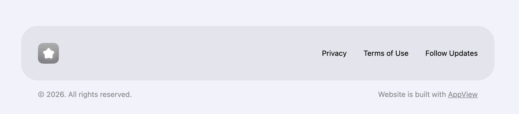 Compact footer example