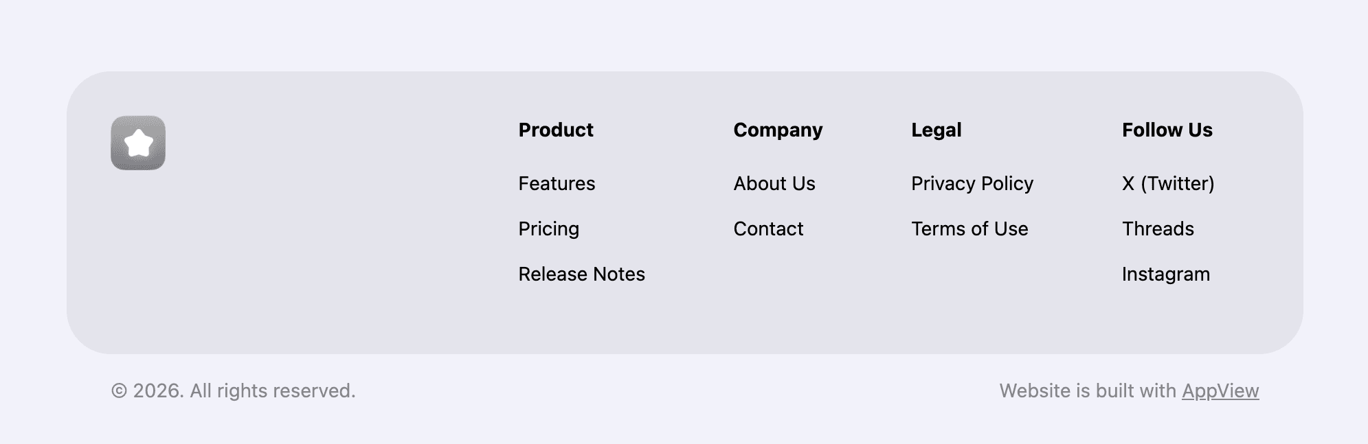 Multi-column footer example