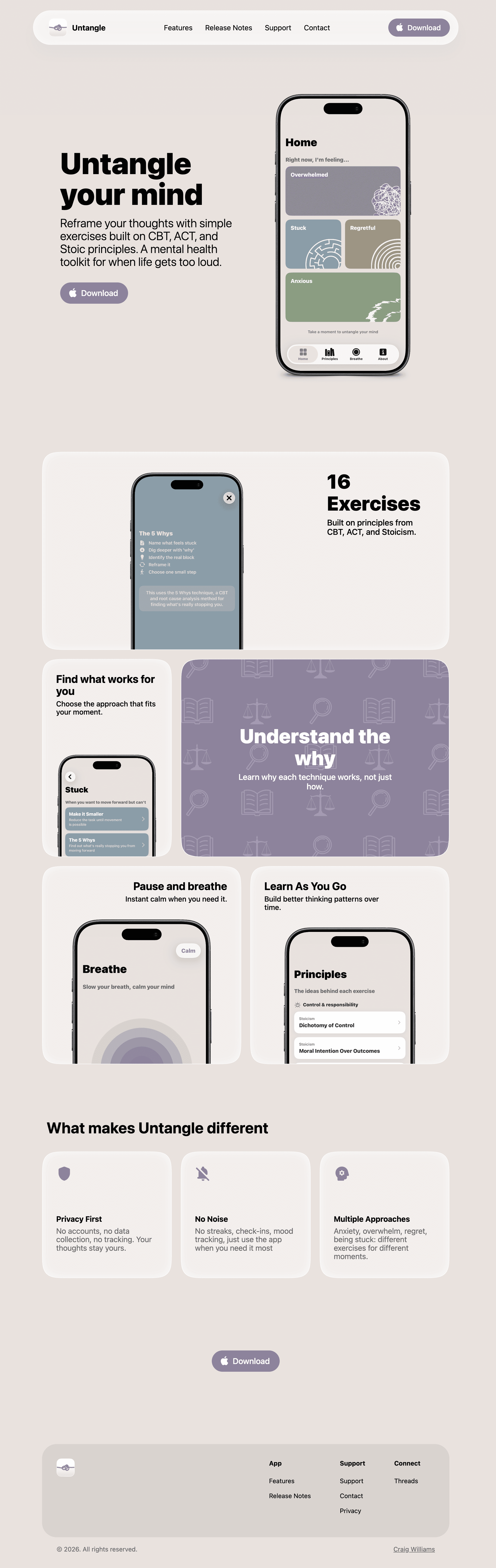 untangleapp.dev website screenshot